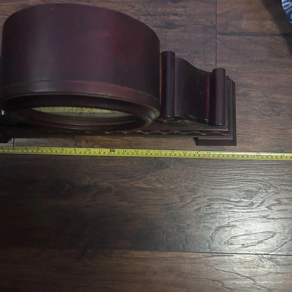 Daniel Dakota Westminster Chime Table Clock Burgundy Wood Finish‎ Decor